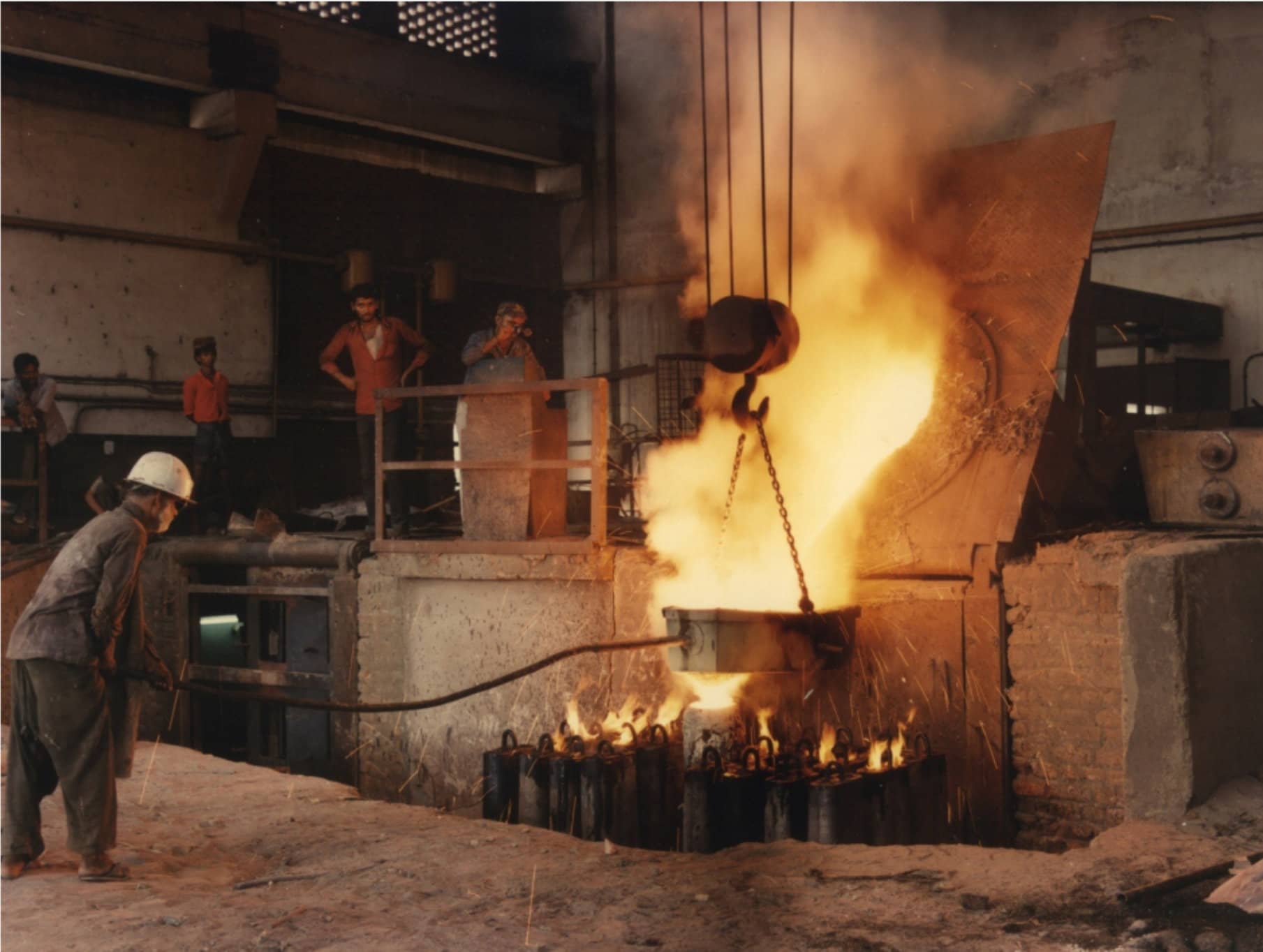 induction furnace in a fundry